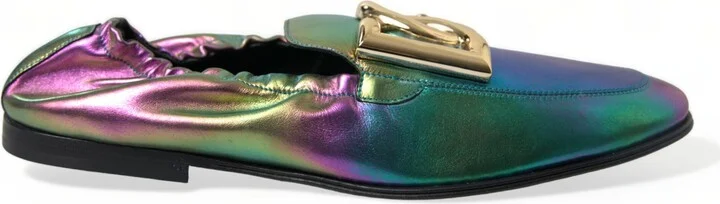 Multicolor Leather DG Logo Loafer Dress Men's Shoes
