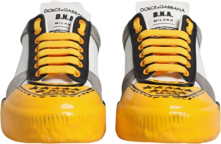 Multicolor Leather DNA Low Top Sneakers Men's Shoes - Image 2