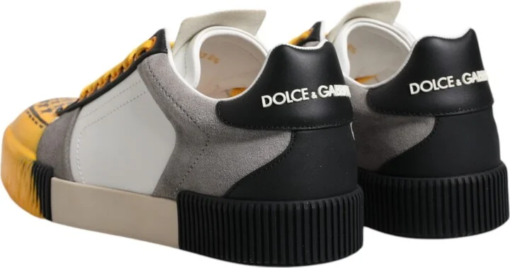 Multicolor Leather DNA Low Top Sneakers Men's Shoes - Image 5
