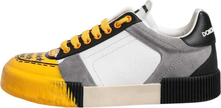 Multicolor Leather DNA Low Top Sneakers Men's Shoes - Image 6