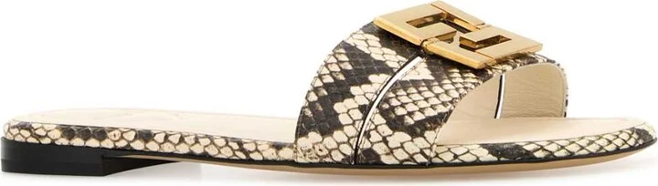 Multicolor Leather Fendi Ffold Slippers - Image 2