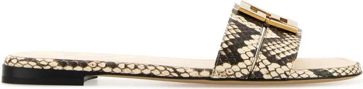 Multicolor Leather Fendi Ffold Slippers