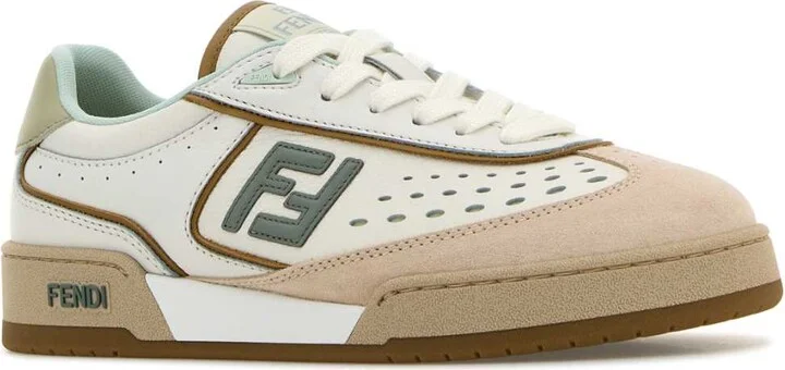 Multicolor Leather Fendi Match Sneakers - Image 2