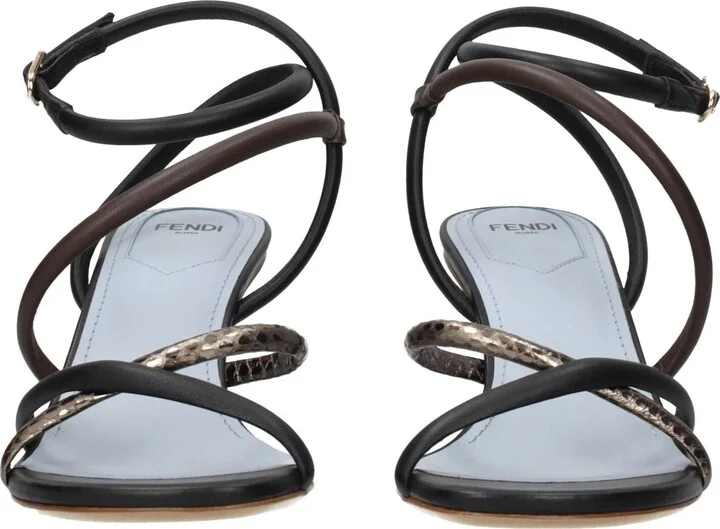 Multicolor Leather Flat Women's Sandals - Image 3