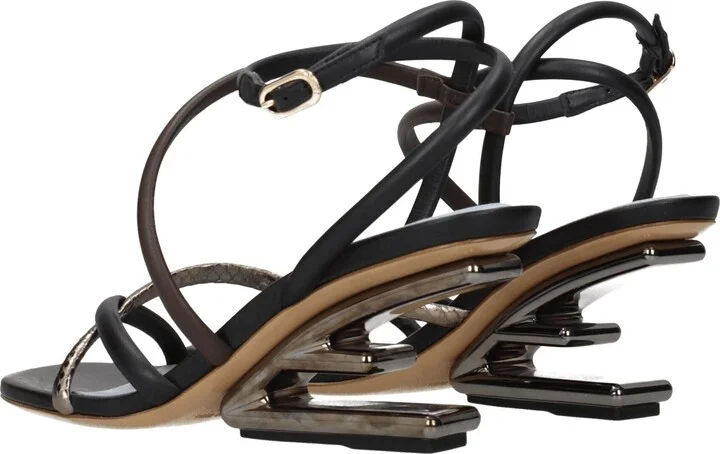 Multicolor Leather Flat Women's Sandals - Image 4