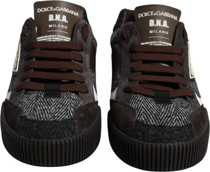 Multicolor Leather Low Top Sneakers Men's Shoes - Image 2