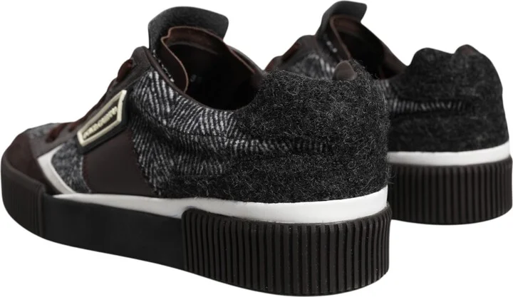 Multicolor Leather Low Top Sneakers Men's Shoes - Image 4