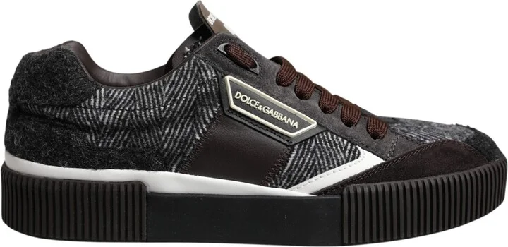 Multicolor Leather Low Top Sneakers Men's Shoes