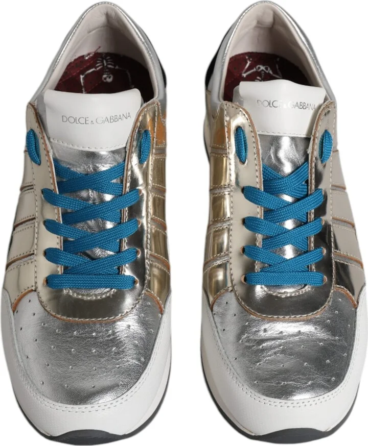 Multicolor Leather Low Top Sneakers Women's Shoes (Pre-Owned) - Image 3