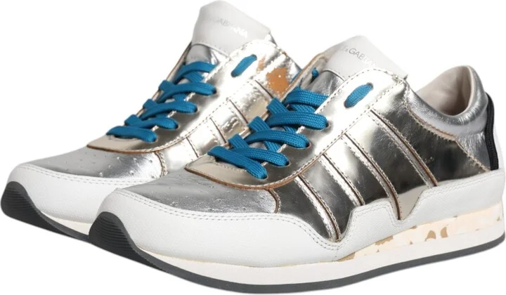 Multicolor Leather Low Top Sneakers Women's Shoes (Pre-Owned) - Image 4