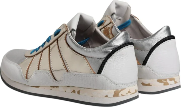 Multicolor Leather Low Top Sneakers Women's Shoes (Pre-Owned) - Image 5