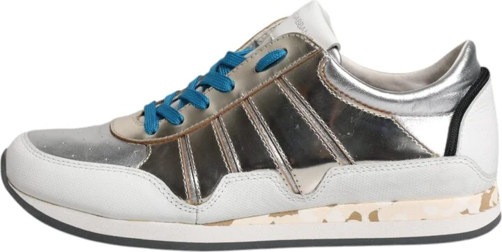 Multicolor Leather Low Top Sneakers Women's Shoes (Pre-Owned) - Image 6