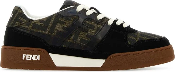 Multicolor Leather, Rubber And Fabric Fendi Match Sneakers
