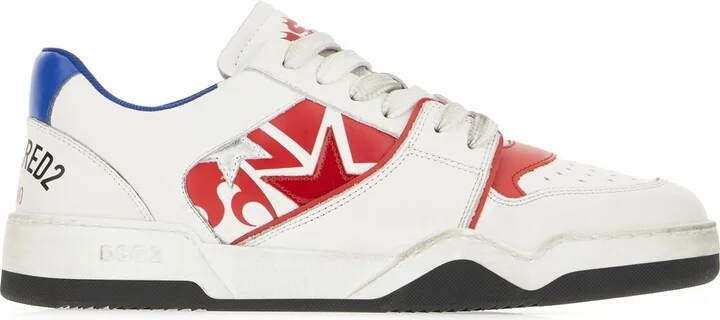 Multicolor Leather Spiker Sneakers