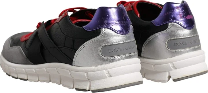 Multicolor Leather Suede Low Top Sneakers Men's Shoes - Image 5