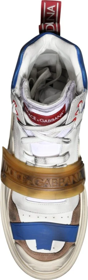 Multicolor Leather Trekking Sneakers Boots Men's Shoes (Pre-Owned) - Image 5