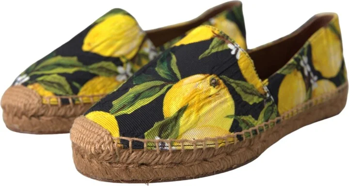 Multicolor Lemon Slip On Espadrilles Women's Shoes - Image 3