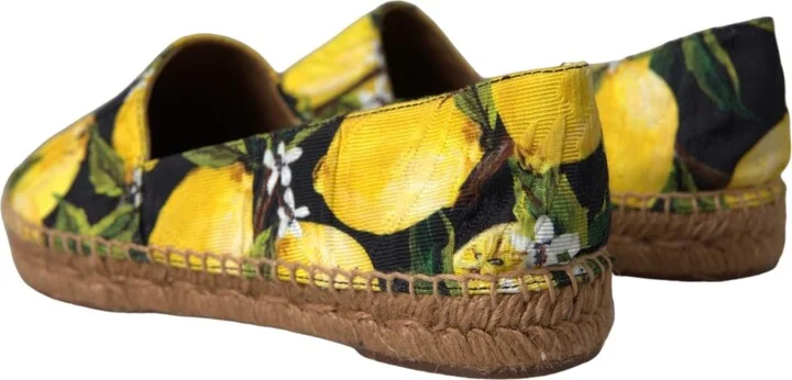 Multicolor Lemon Slip On Espadrilles Women's Shoes - Image 4
