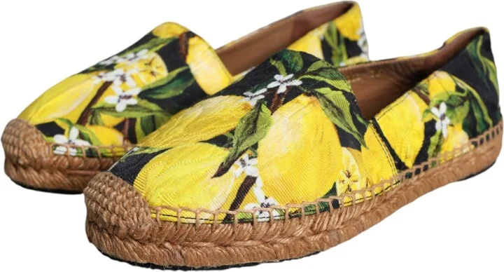 Multicolor Lemon Slip On Espadrilles Women's Shoes - Image 3