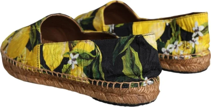 Multicolor Lemon Slip On Espadrilles Women's Shoes - Image 4