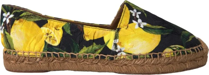 Multicolor Lemon Slip On Espadrilles Women's Shoes