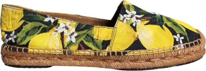 Multicolor Lemon Slip On Espadrilles Women's Shoes