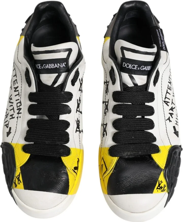 Multicolor Lettering Portofino Sneakers Men's Shoes (Pre-Owned) - Image 3
