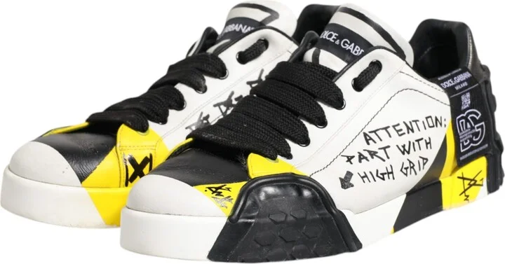 Multicolor Lettering Portofino Sneakers Men's Shoes (Pre-Owned) - Image 4