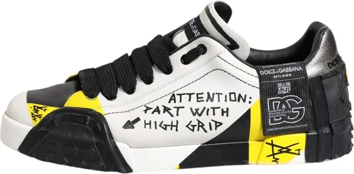 Multicolor Lettering Portofino Sneakers Men's Shoes (Pre-Owned) - Image 6