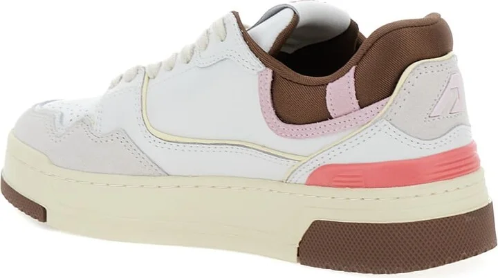 Multicolor Low Top Sneakers With Logo Patch In Leather Woman - Image 3