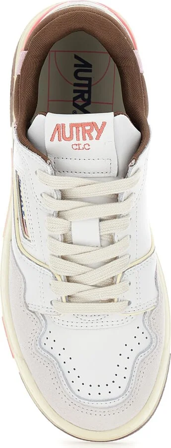 Multicolor Low Top Sneakers With Logo Patch In Leather Woman - Image 4
