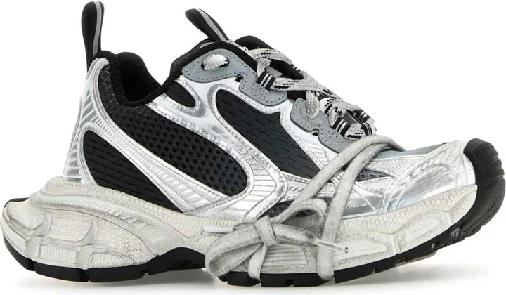 Multicolor Mesh And Rubber 3xl Gradient Sneakers - Image 2