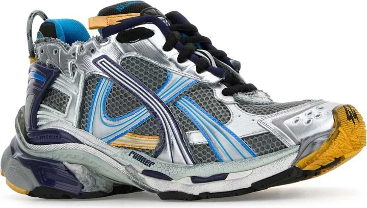 Multicolor Mesh And Rubber Runner Sneakers - Image 2