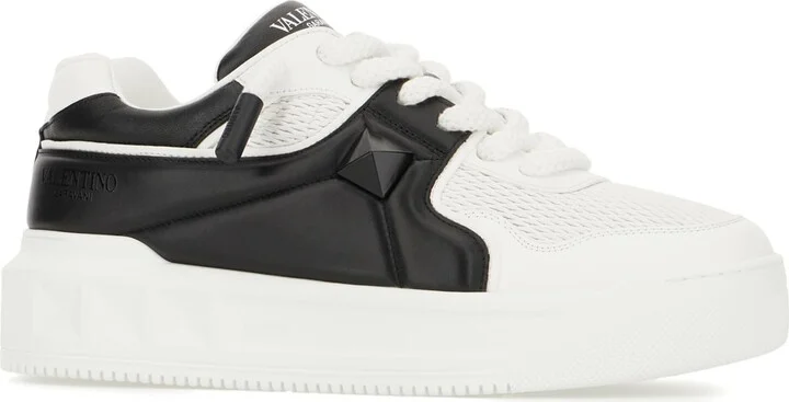 Multicolor Nappa Leather And Fabric One Stud Xl Sneakers - Image 2