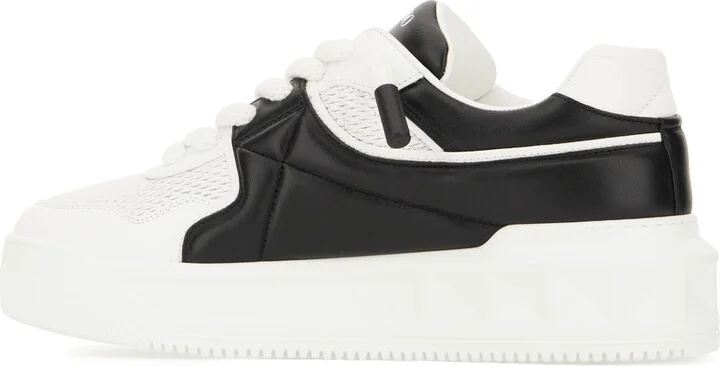 Multicolor Nappa Leather And Fabric One Stud Xl Sneakers - Image 3