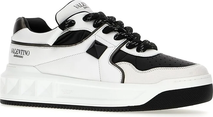 Multicolor Nappa Leather And Fabric One Stud Xl Sneakers - Image 2