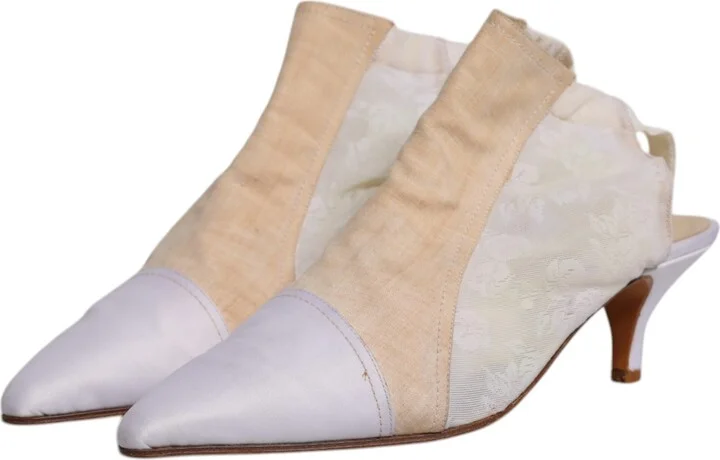 Multicolor Patchwork Heels Slingback Women's Shoes (Pre-Owned) - Image 4