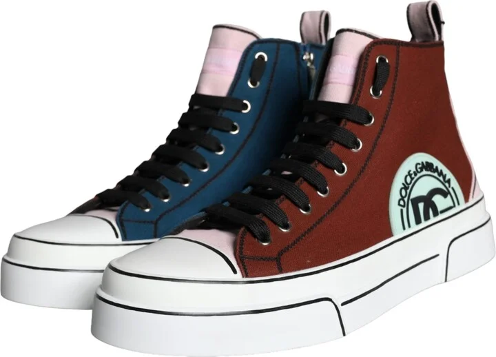 Multicolor Patchwork High Top Sneaker Men's Shoes - Image 3