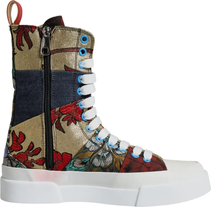 Multicolor Patchwork High Top Sneakers Women's Shoes (Pre-Owned)