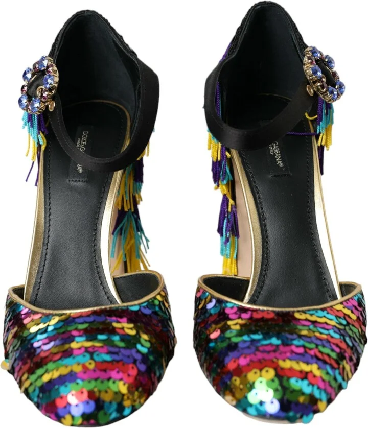 Multicolor Sequin Crystal Mary Jane Women's Shoes - Image 2