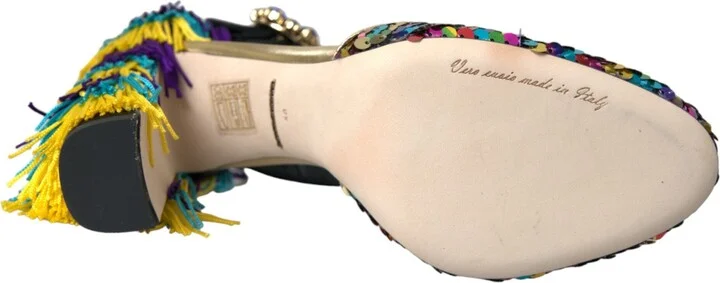 Multicolor Sequin Crystal Mary Jane Women's Shoes - Image 6
