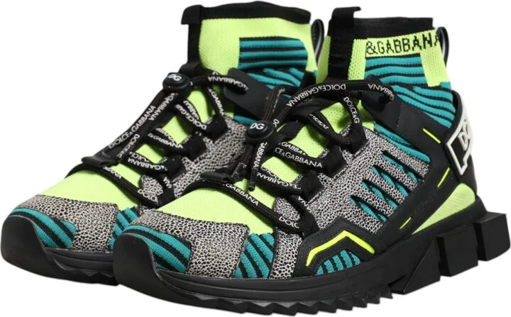 Multicolor Sorrento Logo Sneakers Socks Men's Shoes (Pre-Owned) - Image 4