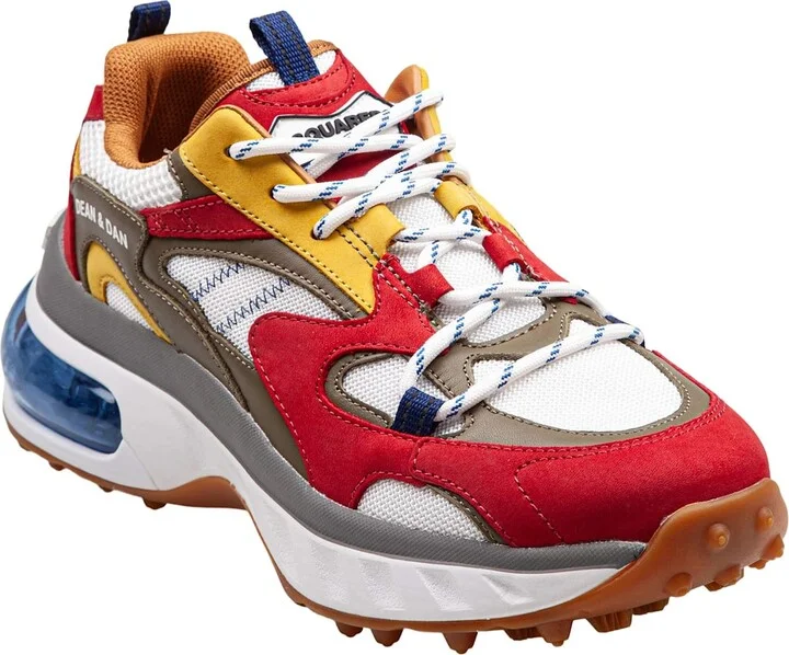 Multicolor Suede And Mesh Bubble Sneakers Dsquared2 - Image 2