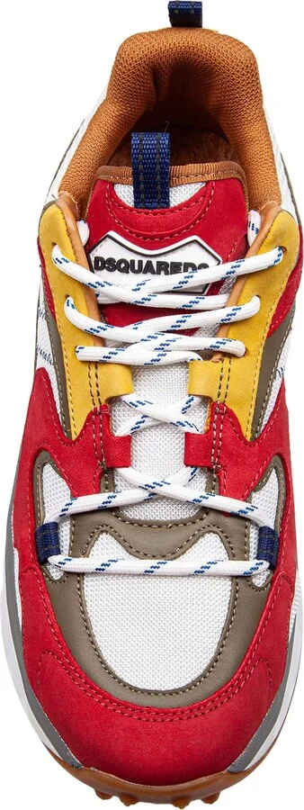 Multicolor Suede And Mesh Bubble Sneakers Dsquared2 - Image 3