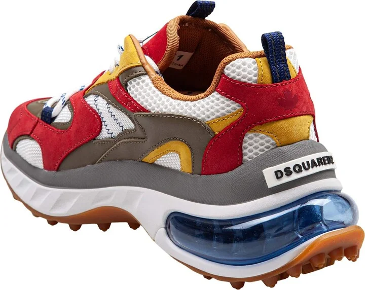 Multicolor Suede And Mesh Bubble Sneakers Dsquared2 - Image 4