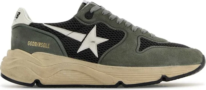 Multicolor Suede And Mesh Running Sneakers