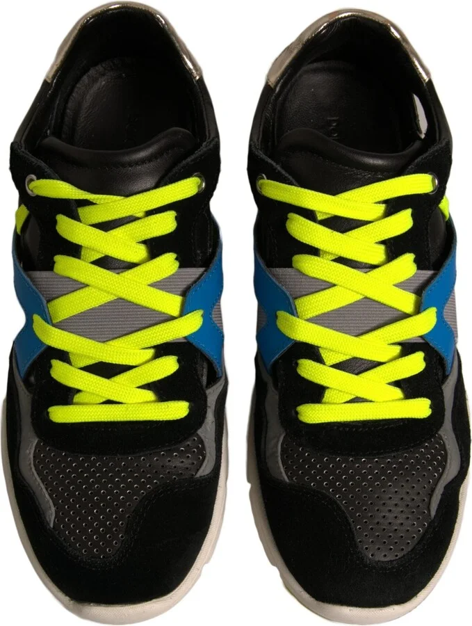 Multicolor Suede Low Top Sneakers Men's Shoes (Pre-Owned) - Image 3