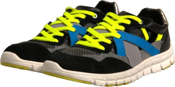Multicolor Suede Low Top Sneakers Men's Shoes (Pre-Owned) - Image 4