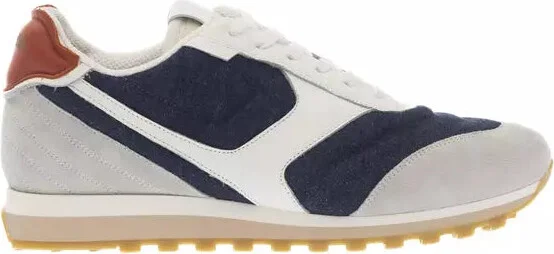 Multicolored Lace-Up Sneaker with Rubber Men's Sole