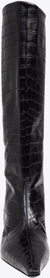 Mun 105 Croc-Embossed Leather Knee-High Boots - Image 3